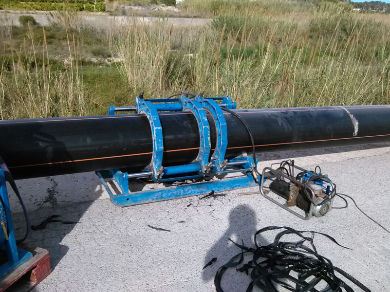 tuberia pead lisa instalada con termofusionadora